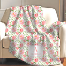 Blommigten Peony mönster Personlig Namn