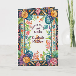 BLOMMIGTEN personlig HANDFASTSTING CARD PAGAN FOLK Kort