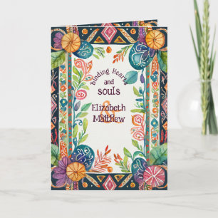 BLOMMIGTEN personlig HANDFASTSTING CARD PAGAN FOLK Kort