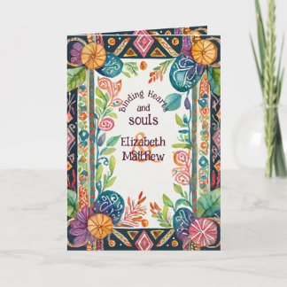 BLOMMIGTEN personlig HANDFASTSTING CARD PAGAN FOLK Kort