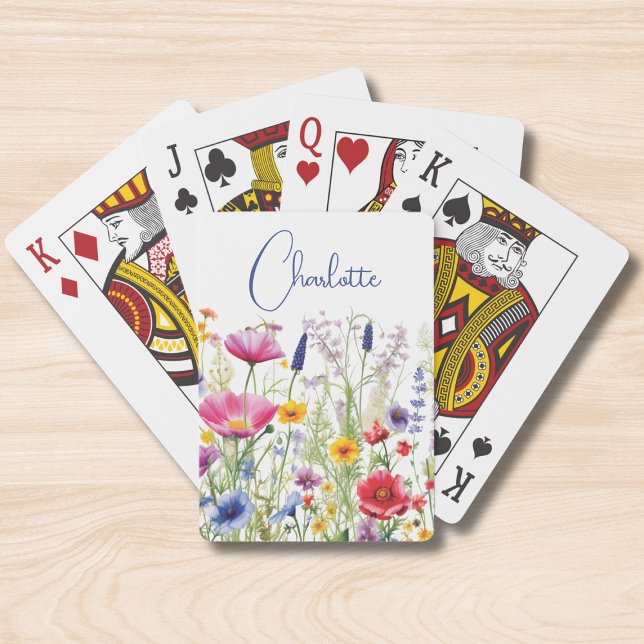 Blommigten Personlig Namn Casinokort (Skapare uppladdad)
