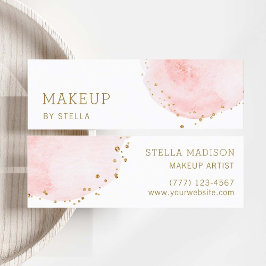 Blommigten Petal Guld Glitter-punkter Mini Visitkort