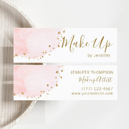 Blommigten Petal Guld Glitter-punkter Mini Visitkort