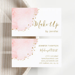 Blommigten Petal Guld Glitter-punkter Visitkort