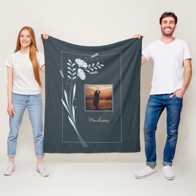 BLOMMIGTEN Photo & Custom Name Ram Fleecefilt (På plats)