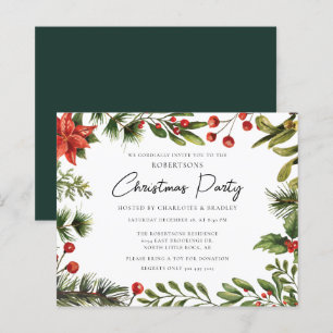 Blommigten Poinsettia Mistletoe skriker jul Party