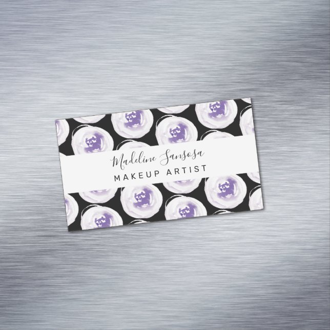 Blommigten Poppies Beauty Makeup Nagel Magnetiska Visitkort (In Situ)