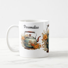 Blommigten Pot Design för Söt av kaffeblommor Kaffemugg