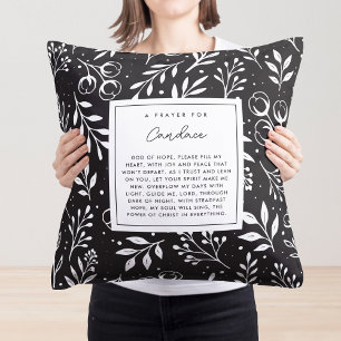 Blommigten Prayer Keepsaké Gift Scripture Black Kudde