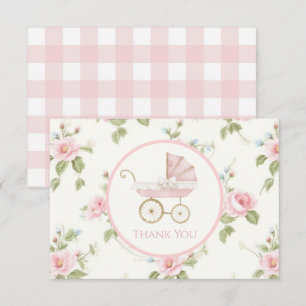 Blommigten Preppy Southern Rosa Girl - tackkort Tack Kort