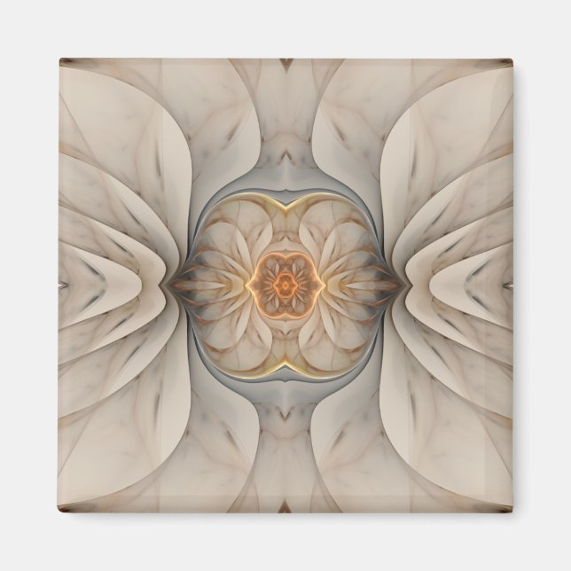 Blommigten Primal Om-Abstrakt Magnet (Framsidan)