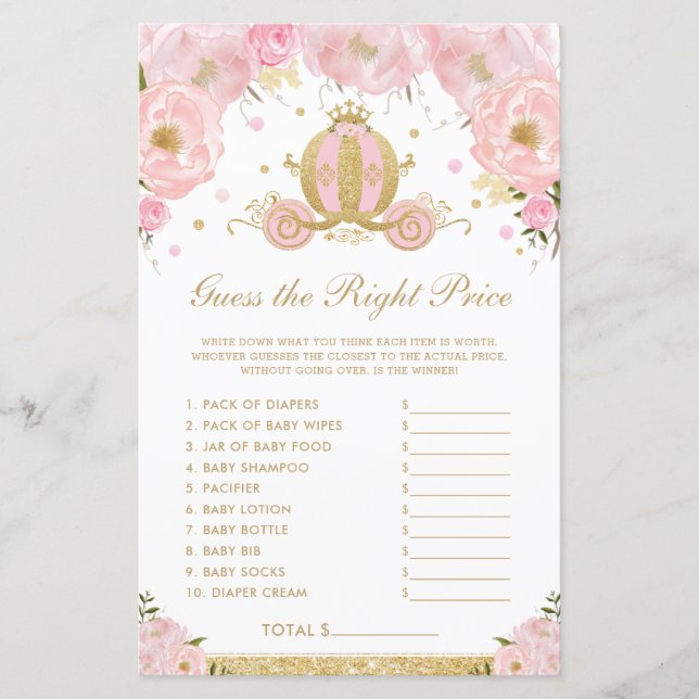  Blommigten Princess Gissa Högerna Prist spel (Framsida)