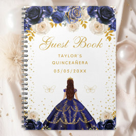 Blommigten Princess Quinceañera Anteckningsbok