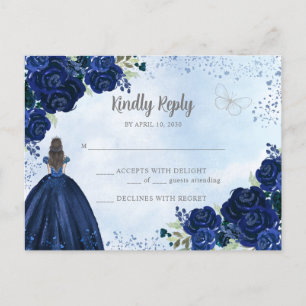 Blommigten Princess Quinceañera OSA Silver Vykort