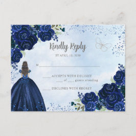 Blommigten Princess Quinceañera OSA Silver Vykort