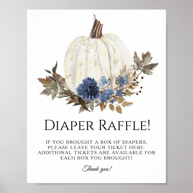 Blommigten Pumpkin Diaper Raffle Poster (Framsidan)