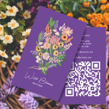 Blommigten QR-kod för WildblomBouquet Rustic Handm