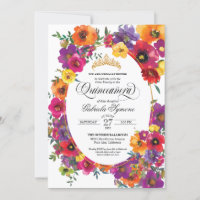 Blommigten Quinceañera för Bright Fiesta Flower Wa