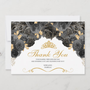 Blommigten Quinceanera Tack Kort