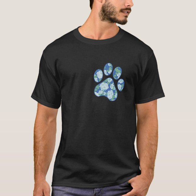 Blommigten Rädda djuren Pappa Tass för Hund T Shirt (Framsida)