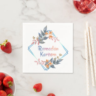 Blommigten Ramadan Kareem Pappersservett