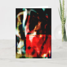 Blommigten Red Grönt Black Filmy Abstract Design