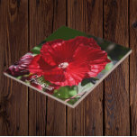 Blommigten Red Swamp Hibiscus Bloom Kakelplatta<br><div class="desc">Keramiskt plattor med fotobilden av en bedövande,  röd nyans Hibiscus-blomma. En underbar,  blommigt design! Markera din ruta storlek. Gör en underbar kökstrivet!</div>