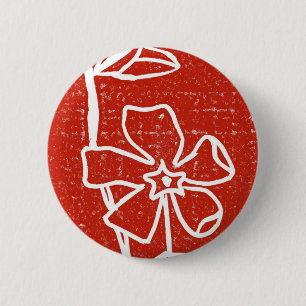blommigten "Red Vinca" Knapp
