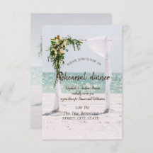 Blommigten Rehearsal Dinner för Beach Wedding Arbo