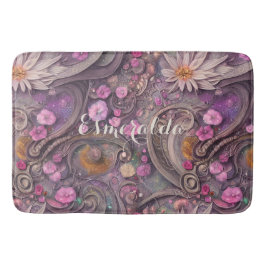 Blommigten ro Guld Daisy och Pansies Elegant Badrumsmatta