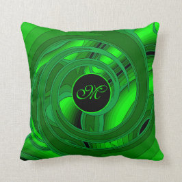 Blommigten Ro i den moderna Gröntens Abstrakt Kudde