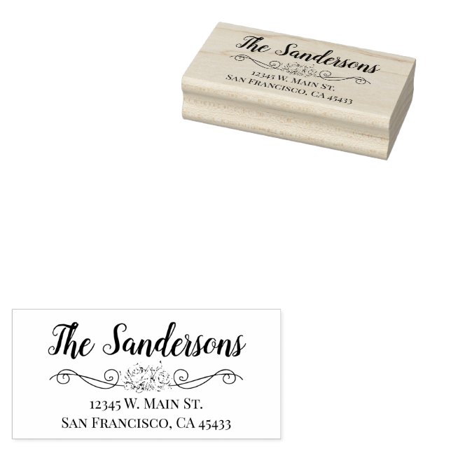 Blommigten Ro i  för returadress-familjen Stämpel (Stämplad)