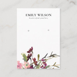 BLOMMIGTEN RO  i  GULD BURGUNDY EARRING VISNING Visitkort