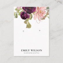 BLOMMIGTEN RO  i  GULD BURGUNDY EARRING VISNING