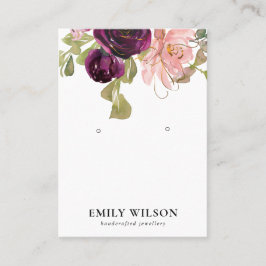 BLOMMIGTEN RO  i  GULD BURGUNDY EARRING VISNING Visitkort