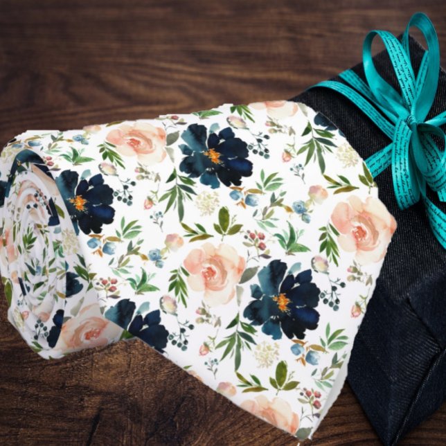 Blommigten Ro Nacke Ti för marint blått och Rosa v Slips (Skapare uppladdad)