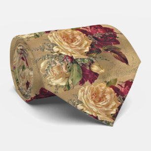 Blommigten Ro vid jul, Guld och Burgundy Slips