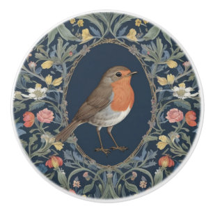 Blommigten Robin Bird William Morris stil R Knopp