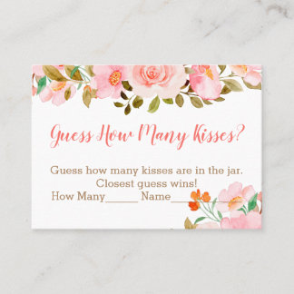 Blommigten  Rosa anger hur många Kisses-spel som s Placeringskort