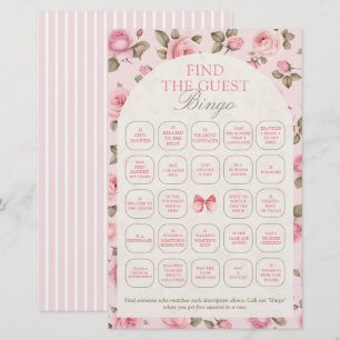 Blommigten Rosa i vintage hittar gästblocket