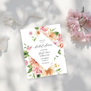 Blommigten Rosa och persikor i budgeten och Möhipp Flygblad