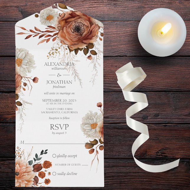 Blommigten Rustic Autumn (Also available with QR code or dinner options. )