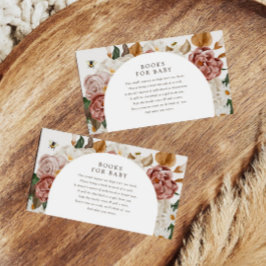Blommigten Rustic Autumn | Boho Bokar for Baby Sho Tilläggskort