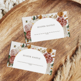 Blommigten Rustic Autumn | Boho Diaper Raffle Show Tilläggskort