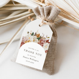 Blommigten Rustic Autumn | Boho Watercolor Baby Sh Presentetikett