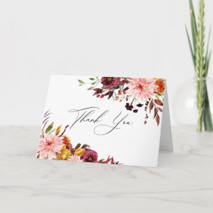 Blommigten Rustic Autumn Tack Kort