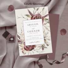 Blommigten Rustic Boho Marsala Cream