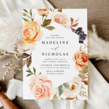 Blommigten Rustic Fall med vattenfärg