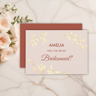 Blommigten Rustic, kommer du att bli min brud Inbjudningar