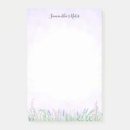 Blommigten Rustic Lavender Grass Greenery Vår Vibe Post-it Block
